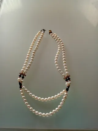 Girocollo perle doppio filo