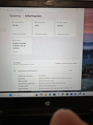 Portatile Gaming HP Pavilion Nero