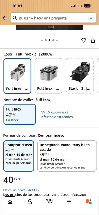 Cecotec Freidora Eléctrica 3L Cleanfry