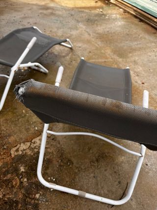 Tumbonas grises y blancas (3 unidades)