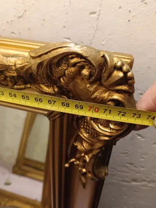 Espejo Madera Dorado Marco Decorad