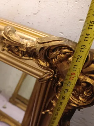 Espejo Madera Dorado Marco Decorad