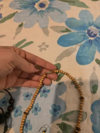 Conjunto bisutería madera y coco