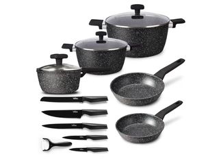 Batería Cocina Aluminio Antiadherente Negra