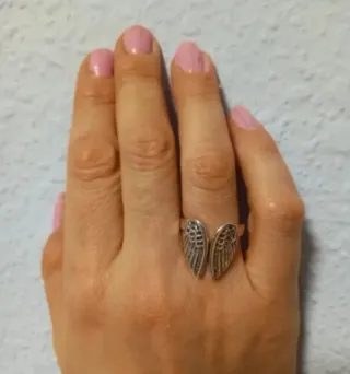 Anillo Alas ángel Ajustable Plata 925