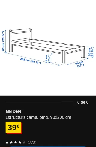 Cama Ikea y colchon