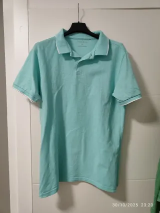 Camisa Polo Primark Talla M Verde Agua
