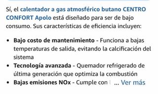 Calentador Gas Butano CENTRO APOLO