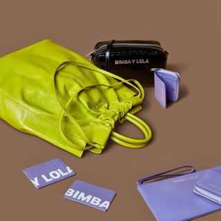 Bolso Bimba y Lola verde plateado