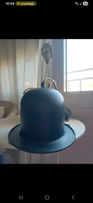 Lámpara techo sombrero bombín adaptable