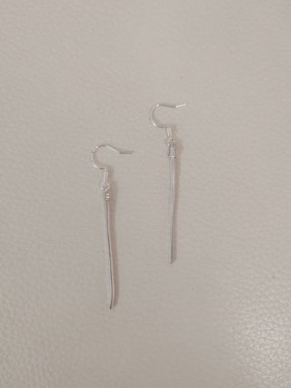 Pendientes largos de plata