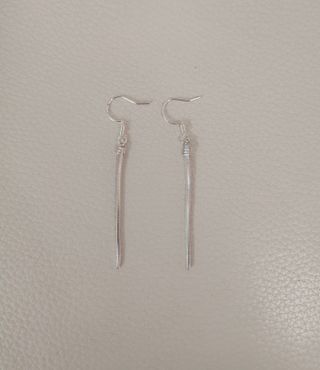 Pendientes largos de plata
