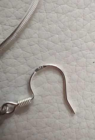 Pendientes largos de plata