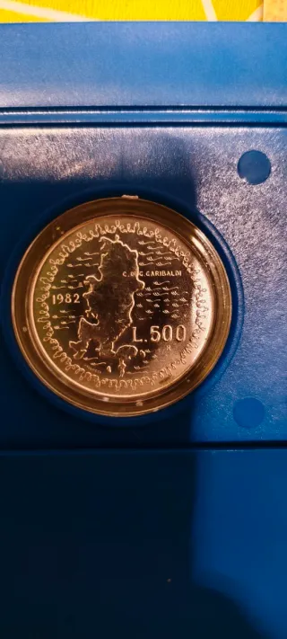 500 Lire Argento Garibaldi 1982 - Centenario Morte