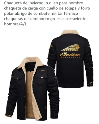 Chaqueta Indian Motorcycle Negra y Dorada