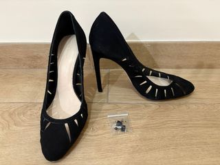 Zapatos tacón Zara piel negros T38