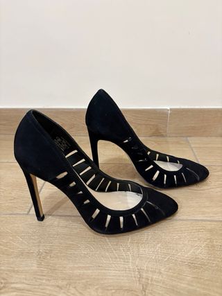 Zapatos tacón Zara piel negros T38