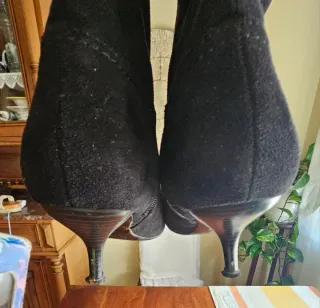 Botas Zara Talla 38 Negras Tacón