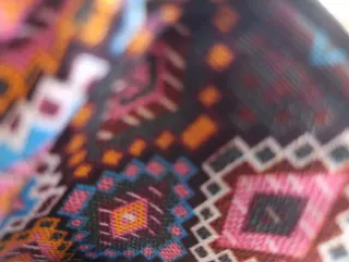 Pochette etnica blu e rossa