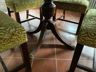 Mesa comedor extensible madera maciza antigua