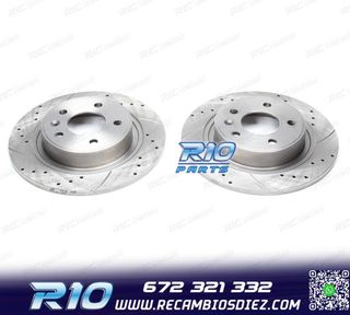 DISCOS DE FRENO PARA MINI PERFORADOS RANURADOS