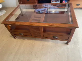 Mesa de centro madera y cristal