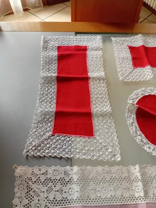 5 Centrini Pizzo Colorati