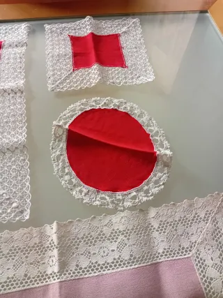 5 Centrini Pizzo Colorati