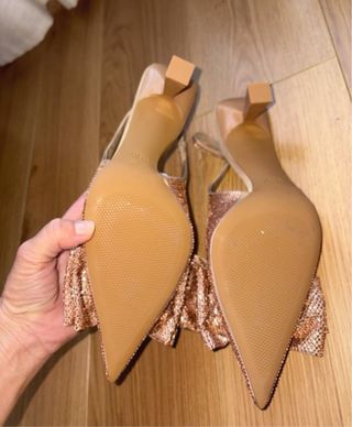 Zapatos Zara Talla 37 Dorados/Rosados