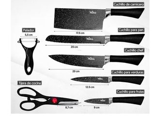 Set 6 Cuchillos Cocina La Moustache