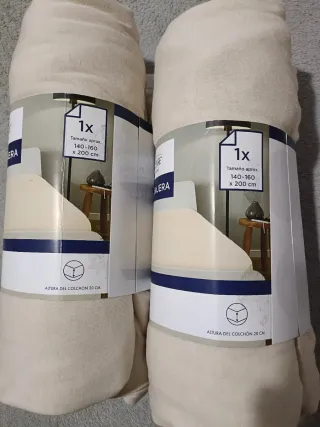 2 Sábanas Bajeras Novitesse Beige