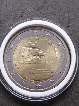 2€ commemorativo Portogallo 2015. Timor