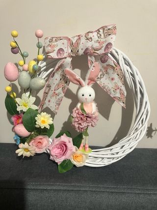 Ghirlanda Pasquale Coniglietto Fiori Uova