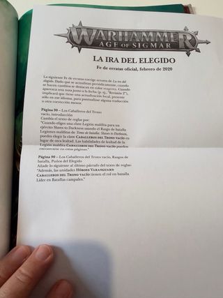 Warhammer Age of Sigmar: La Ira del Elegido