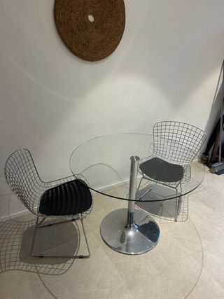 Mesa redonda cristal templado 100cm