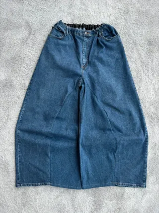 Pantalone Baggy JNCO Style Wide Leg Y2K Ricamato