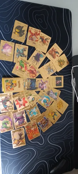 Colección Cartas Pokémon Oro Charizard Mewtwo