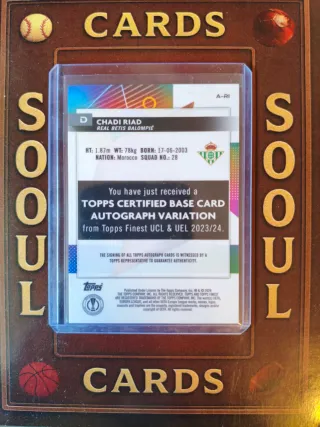 Chadi Riad Rookie Finest Auto RC Real Betis