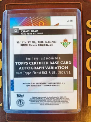 Chadi Riad Rookie Finest Auto RC Real Betis