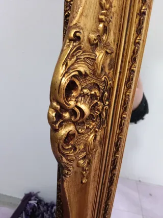 Espejo madera tallado dorado