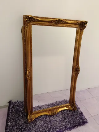 Espejo madera tallado dorado