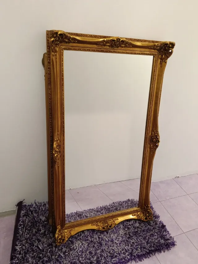 Espejo madera tallado dorado
