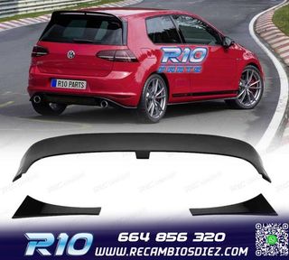 ALERON SPOILER VOLKSWAGEN VW GOLF 7 7.5 LOOK CLUBSPORT NEGRO