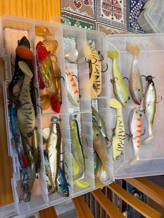 Caja de señuelos de pesca para depredadores