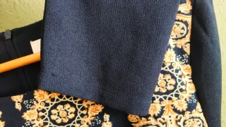 Vestido ANANY azul marino estampado