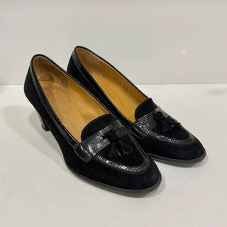 Talla 39 - Platino Zapatos de salón ante y charol