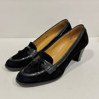 Talla 39 - Platino Zapatos de salón ante y charol