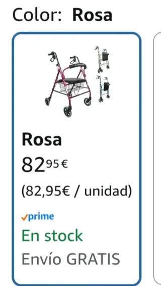 Andador 4 ruedas con asiento y cesta