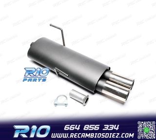 SILENCIOSO ESCAPE PARA PEUGEOT 206 09 1998- x2