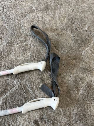 Bastones de esquí Decathlon blancos